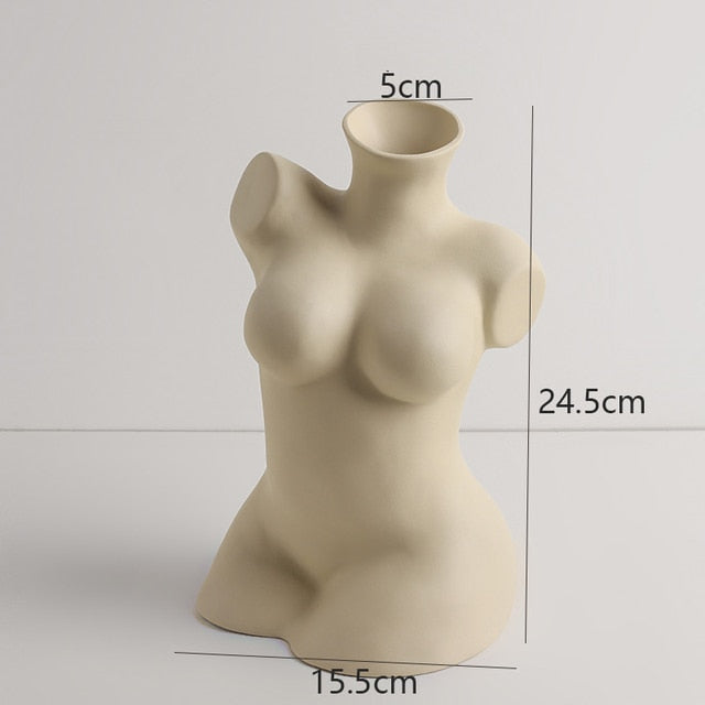 Home Décor Sculpture Ceramic Vase - WANDCESAY