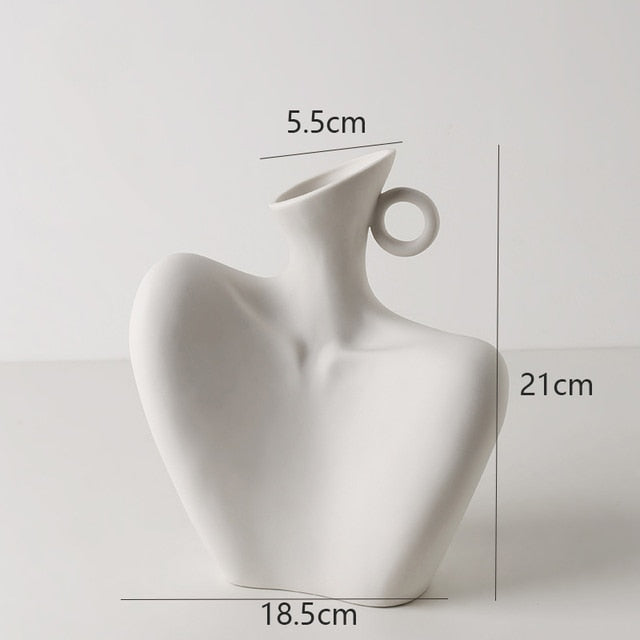 Home Décor Sculpture Ceramic Vase - WANDCESAY
