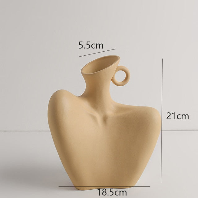 Home Décor Sculpture Ceramic Vase - WANDCESAY