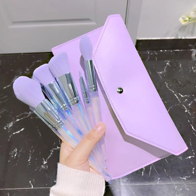 Purple Makeup Brush Set - WANDCESAY