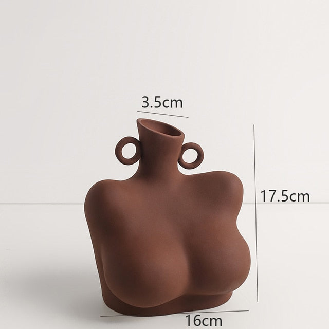 Home Décor Sculpture Ceramic Vase - WANDCESAY