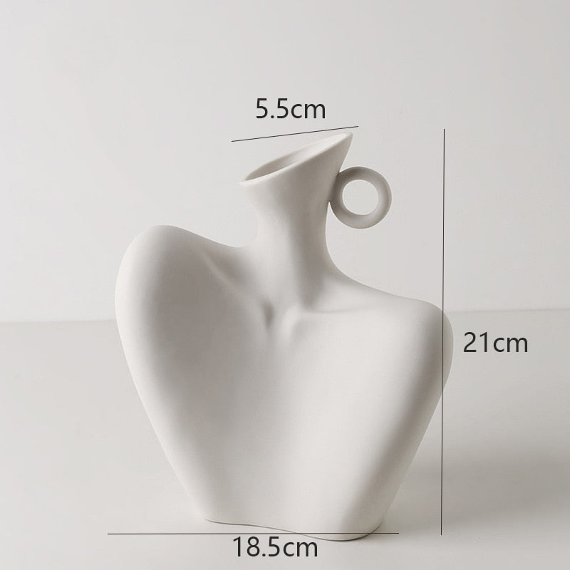 Home Décor Sculpture Ceramic Vase - WANDCESAY