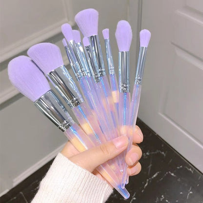 Purple Makeup Brush Set - WANDCESAY