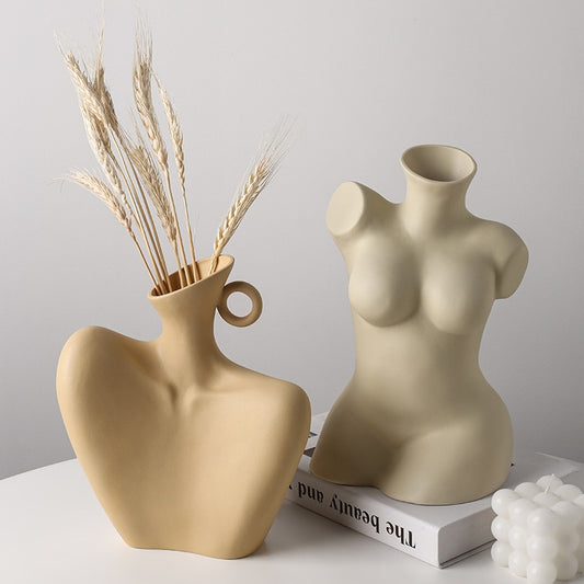 Home Décor Sculpture Ceramic Vase - WANDCESAY